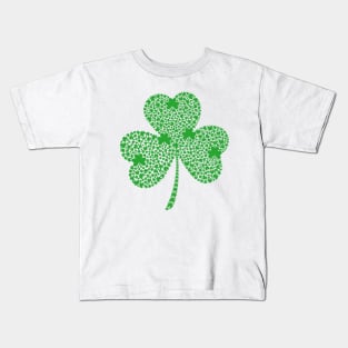 Clover Leaf Made Of Small Clover Leaves Kids T-Shirt